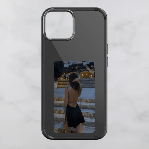 Interaktywna foto etui na iPhone - PixelShell-Czarny-iPhone 15-Trend Polska