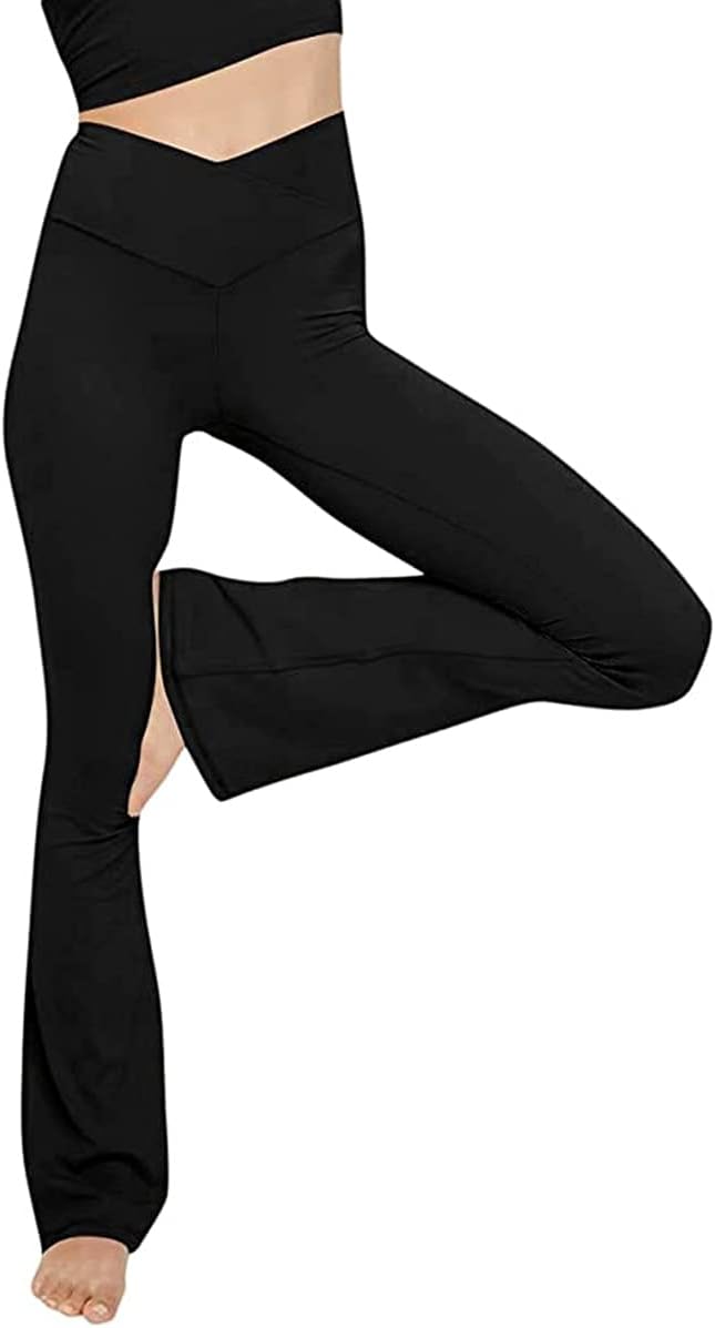 Legginsy do jogi z rozszerzanymi nogawkami - VFit-Czarny-2XS-Trend Polska