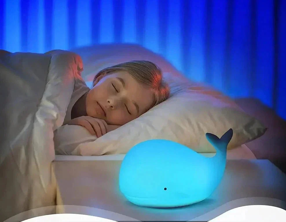 Magiczna Podświetlana Lampa Wieloryb – Luma | Miękkie Światło dla Dzieci-Trend Polska