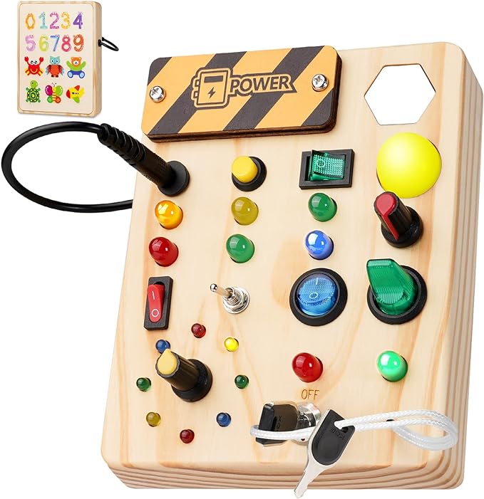 Montessori Dla Malucha Tablica Z Kołkami z 27 Diody LED - BrightMinds-Trend Polska