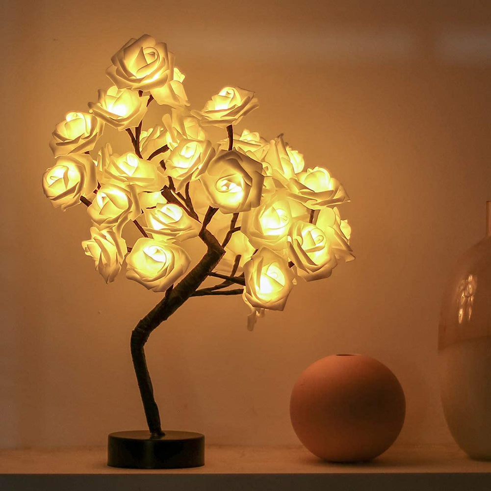 Rozświetlona Różana Gałąź – LumiRose-Żółty-Trend Polska