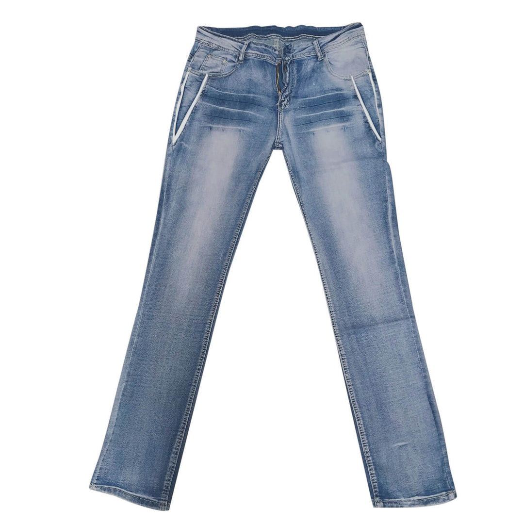 Damskie dżinsy bootcut z detalami w flagi – Madison