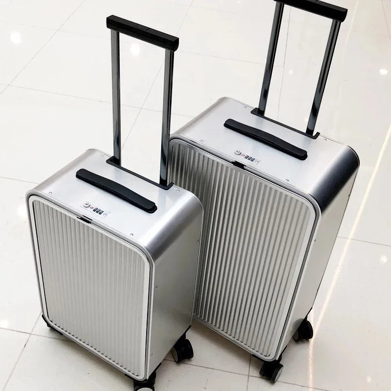 100% Aluminiumowy twardy walizka – Valparaíso-Srebro-XS (34 L)-Trend Polska