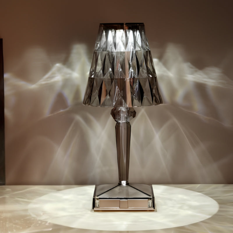 Lampa stołowa kryształowa z dotykowym sterowaniem - LumeCrystal