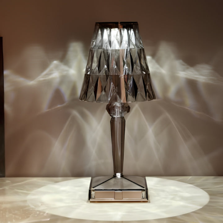 Lampa stołowa kryształowa z dotykowym sterowaniem - LumeCrystal