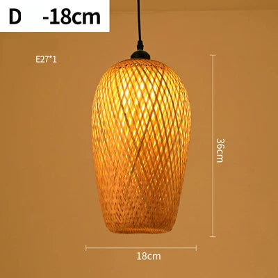 Ręcznie robiona lampa wisząca z rattanem - RayaLicht