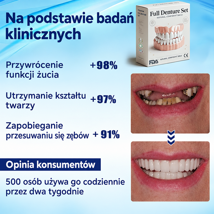 Flexible Denture Set for Upper & Lower Jaw – Reusable & Custom-Fit 8