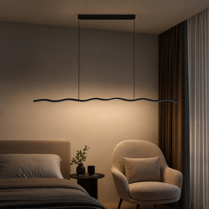 Nowoczesna Lampa Wisząca z Efektem Płynącego Światła – Flowine