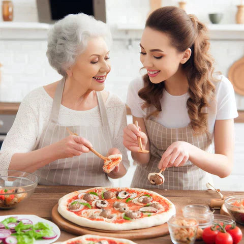 Przesuwana łopatka do pizzy z drewna brzozowego z mechanizmem przesuwu – Fornello