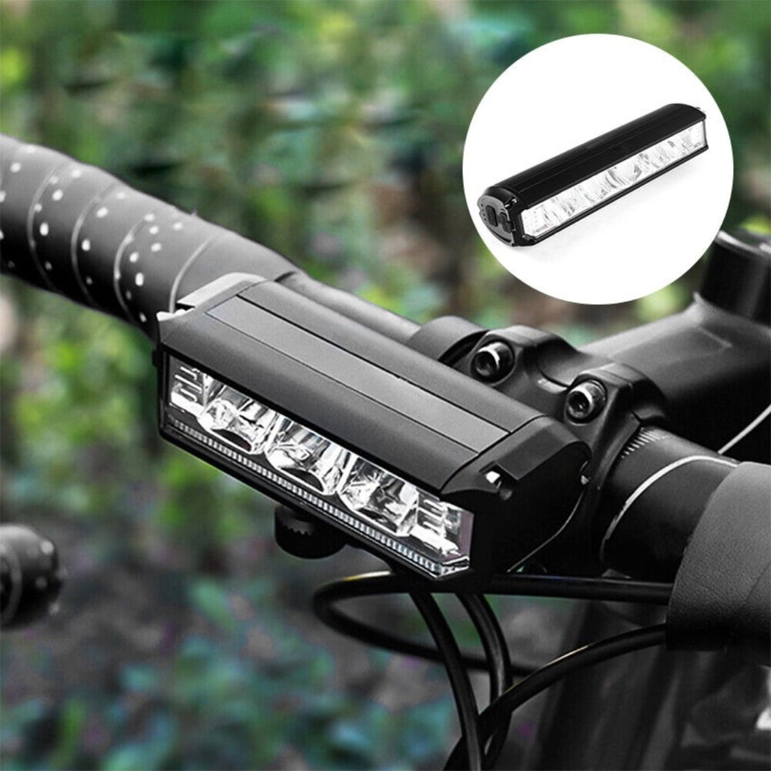 Superjasne 180° światło rowerowe z wbudowaną baterią – Luminor