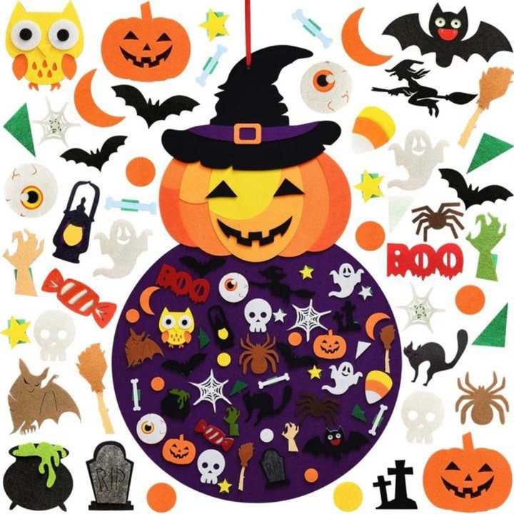 Halloween DIY Tablica z Filcu z Dynią – SpookyBoard