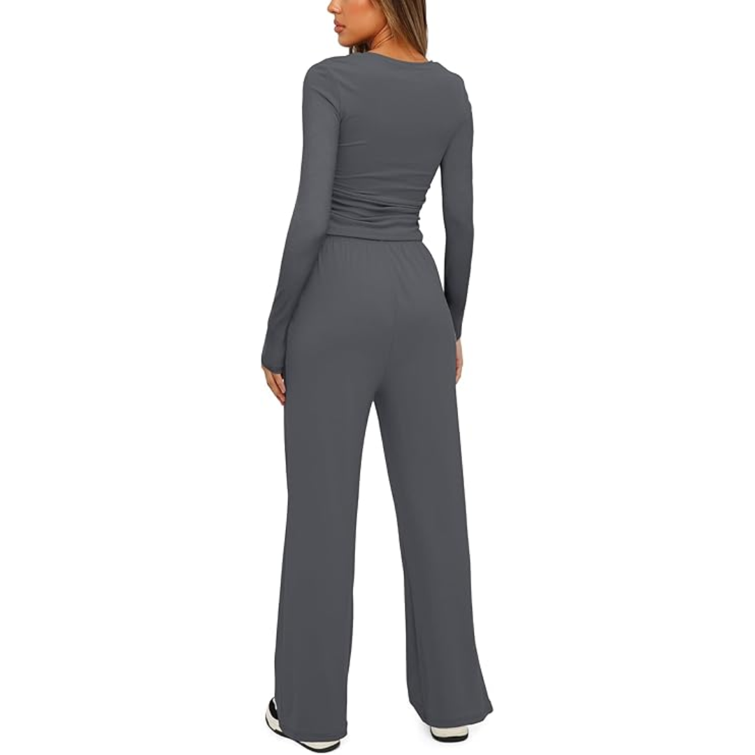 2-częściowy zestaw do lounge dla pań - Lieke-Czarny-74 cm-XS-Trend Polska