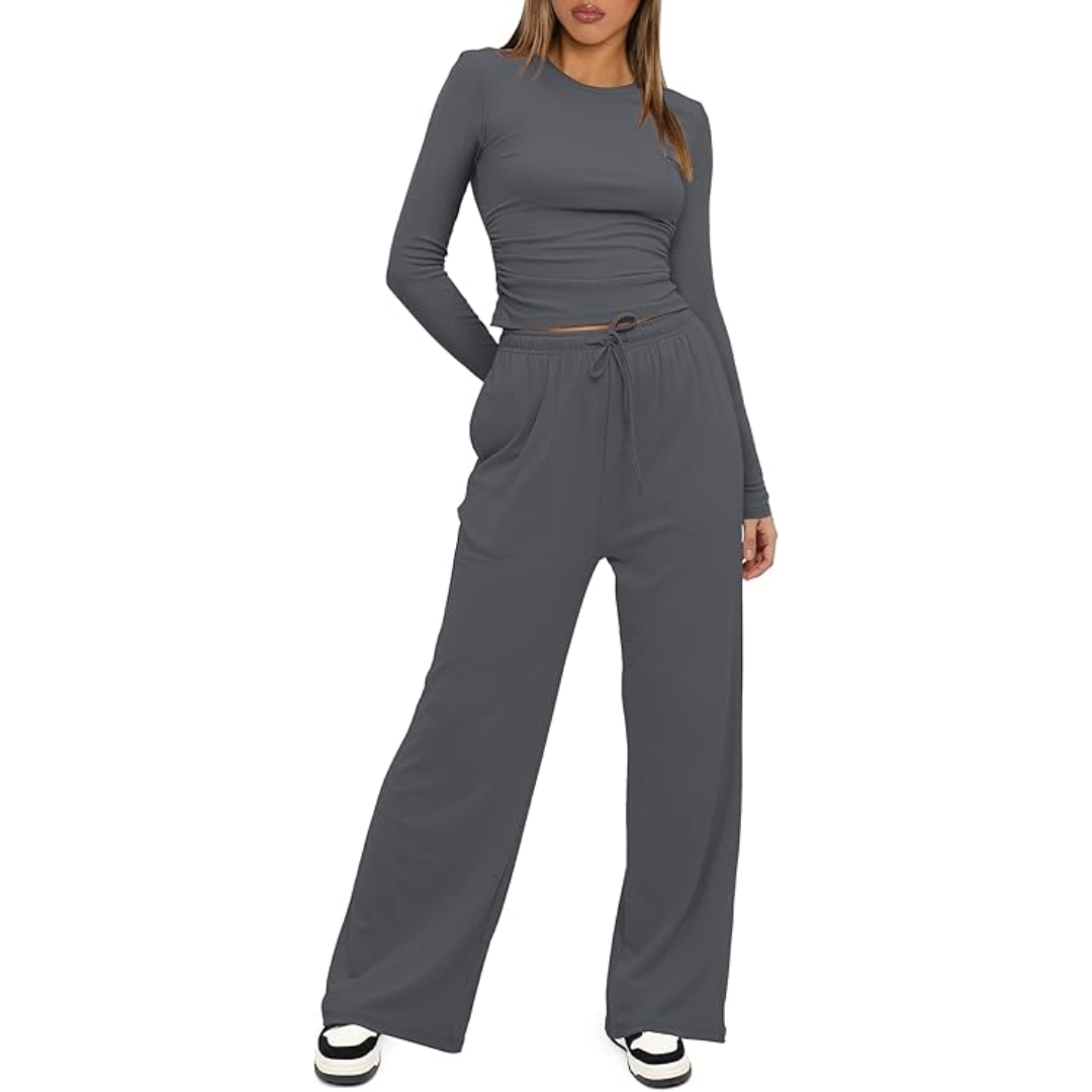 2-częściowy zestaw do lounge dla pań - Lieke-Czarny-74 cm-XS-Trend Polska