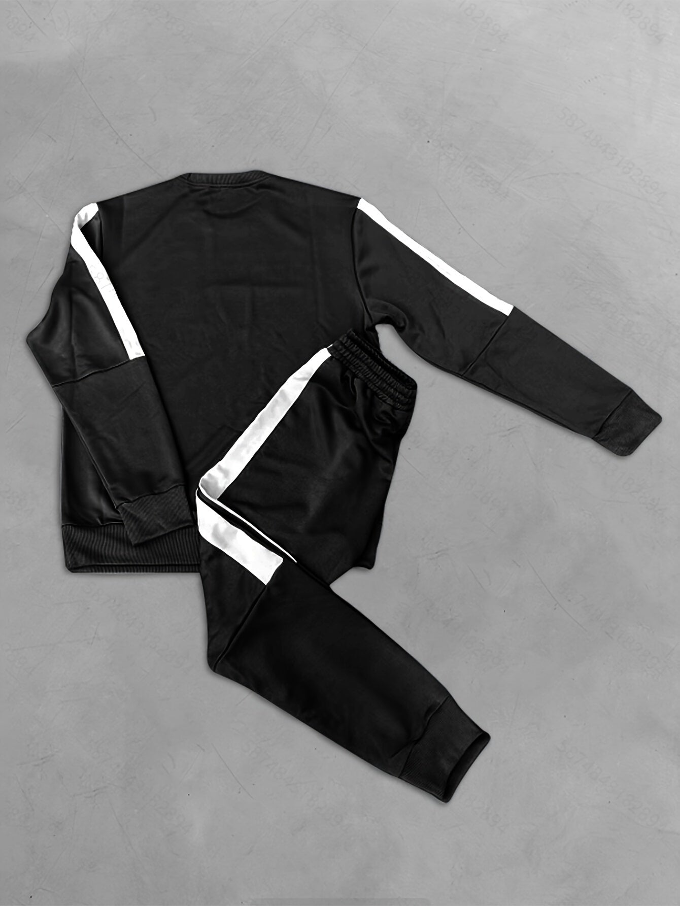 2-częściowy zestaw sportowy Color Block - Elias-Antracyt-S-Trend Polska