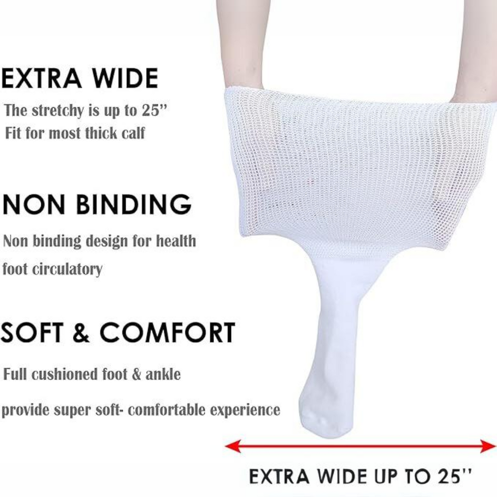 2 pary skarpetek Comfort Extra Szerokie na limfodeem i cukrzycę - Max-Trend Polska