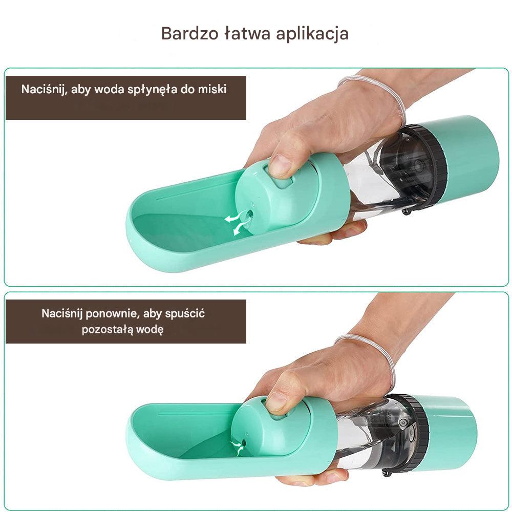 2 w 1 Butelka na jedzenie i wodę w podróży - PawBuddy-Żółty-Trend Polska
