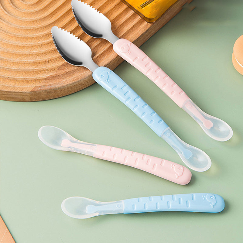 2-w-1 Silikonowa Łyżeczka dla Niemowląt – TinyTasties-Niebieski-Niebieski-Trend Polska
