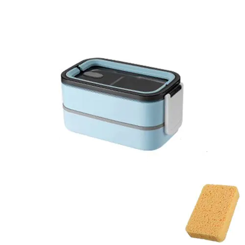 2-warstwowa stal nierdzewna Bento Lunchbox - MealMate-Niebieski-Trend Polska