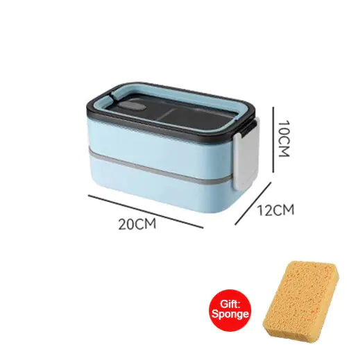2-warstwowa stal nierdzewna Bento Lunchbox - MealMate-Biały-Trend Polska