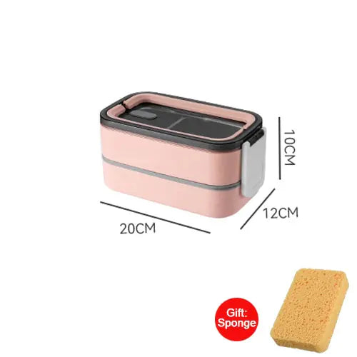 2-warstwowa stal nierdzewna Bento Lunchbox - MealMate-Biały-Trend Polska
