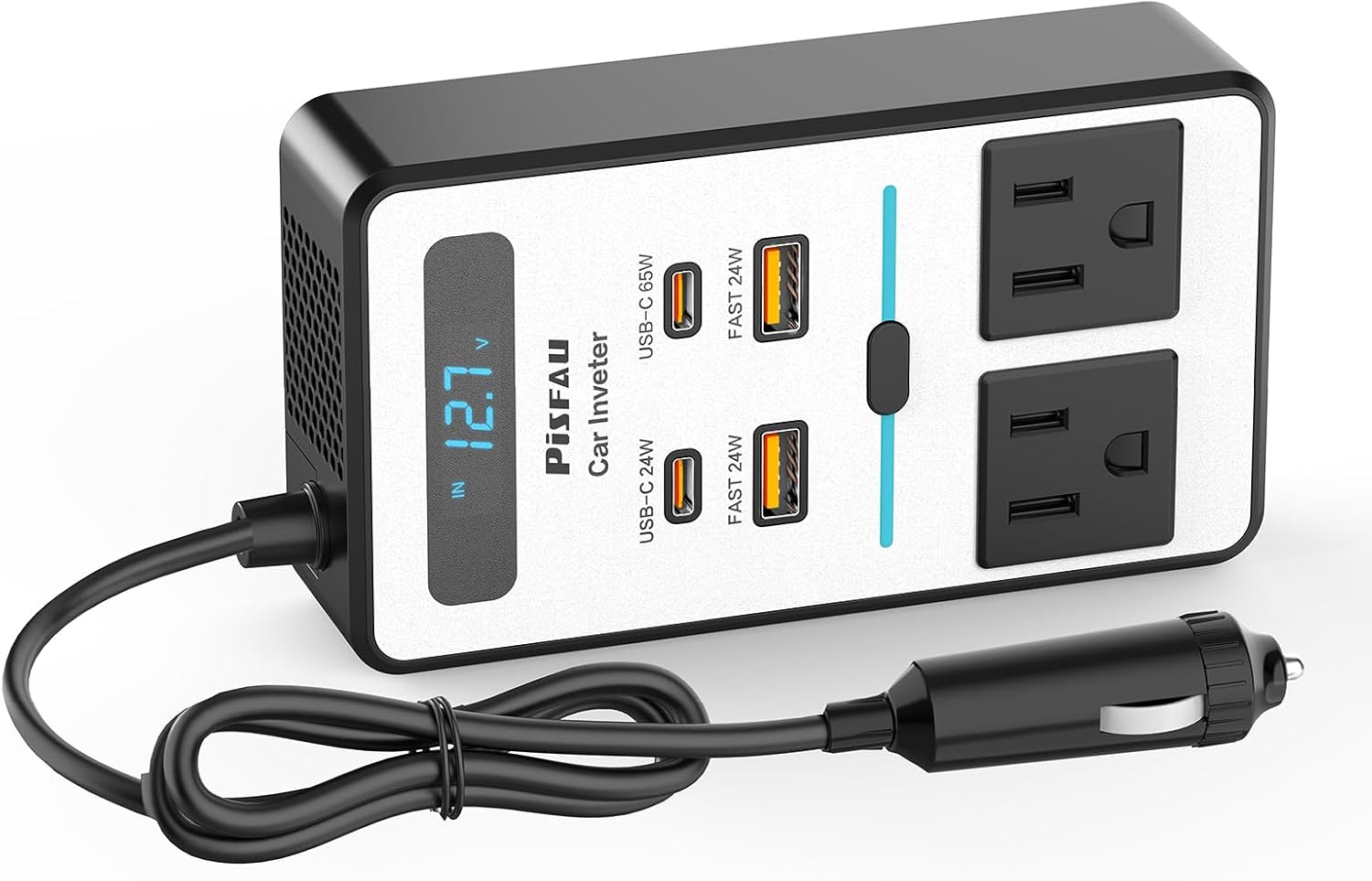 200W Auto Inwerter – DC 12V na 220V AC z USB-C i szybkim ładowaniem-200W-Trend Polska