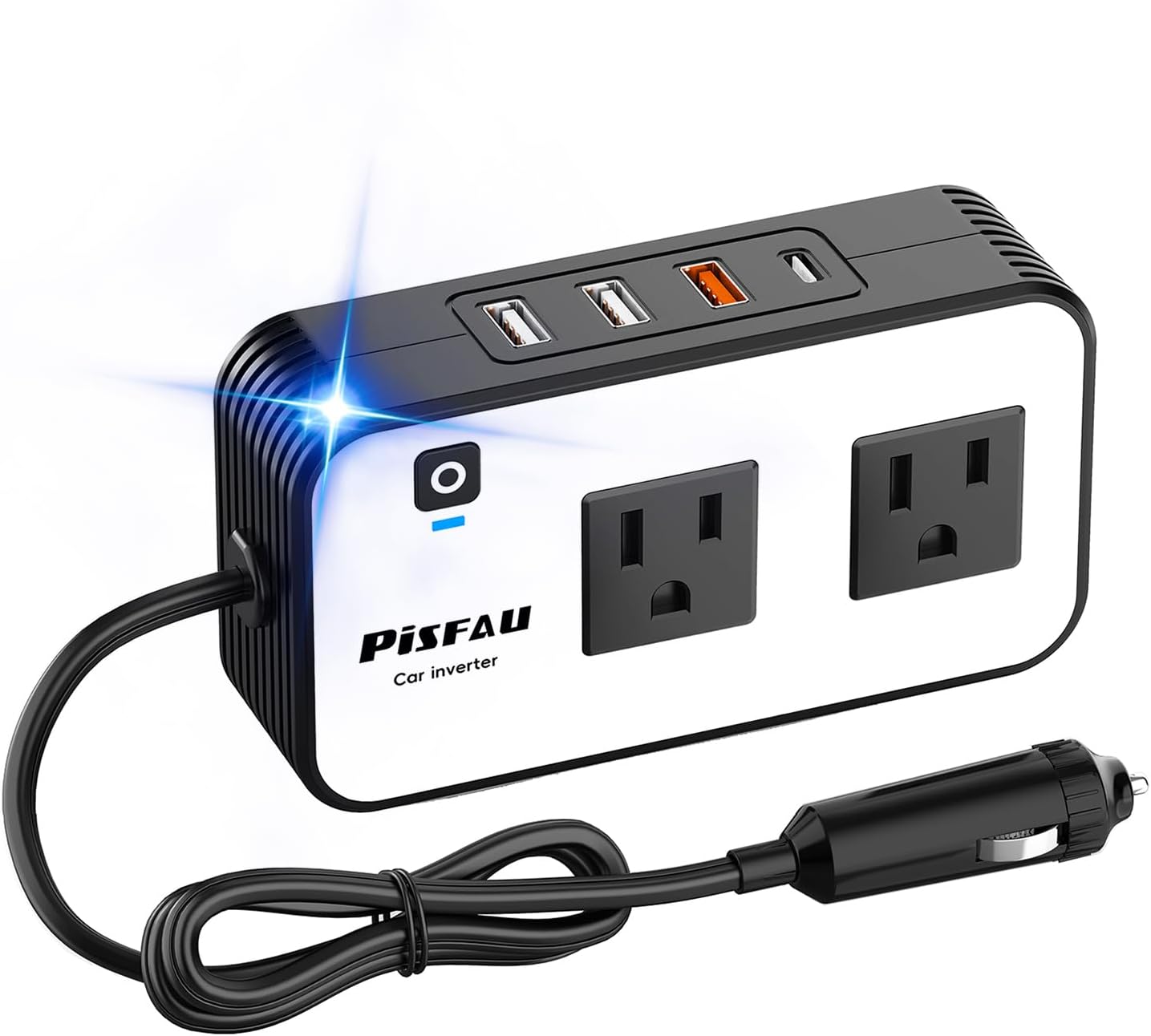 200W Auto Inwerter – DC 12V na 220V AC z USB-C i szybkim ładowaniem-200W-XS-Trend Polska