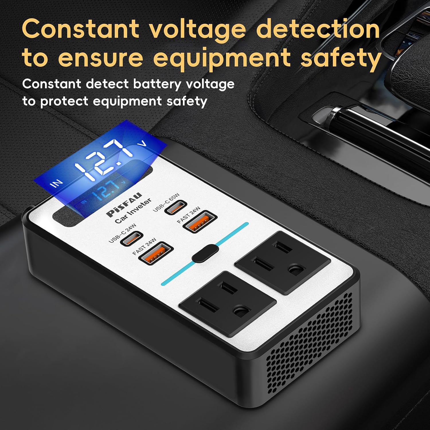 200W Auto Inwerter – DC 12V na 220V AC z USB-C i szybkim ładowaniem-200W-Trend Polska