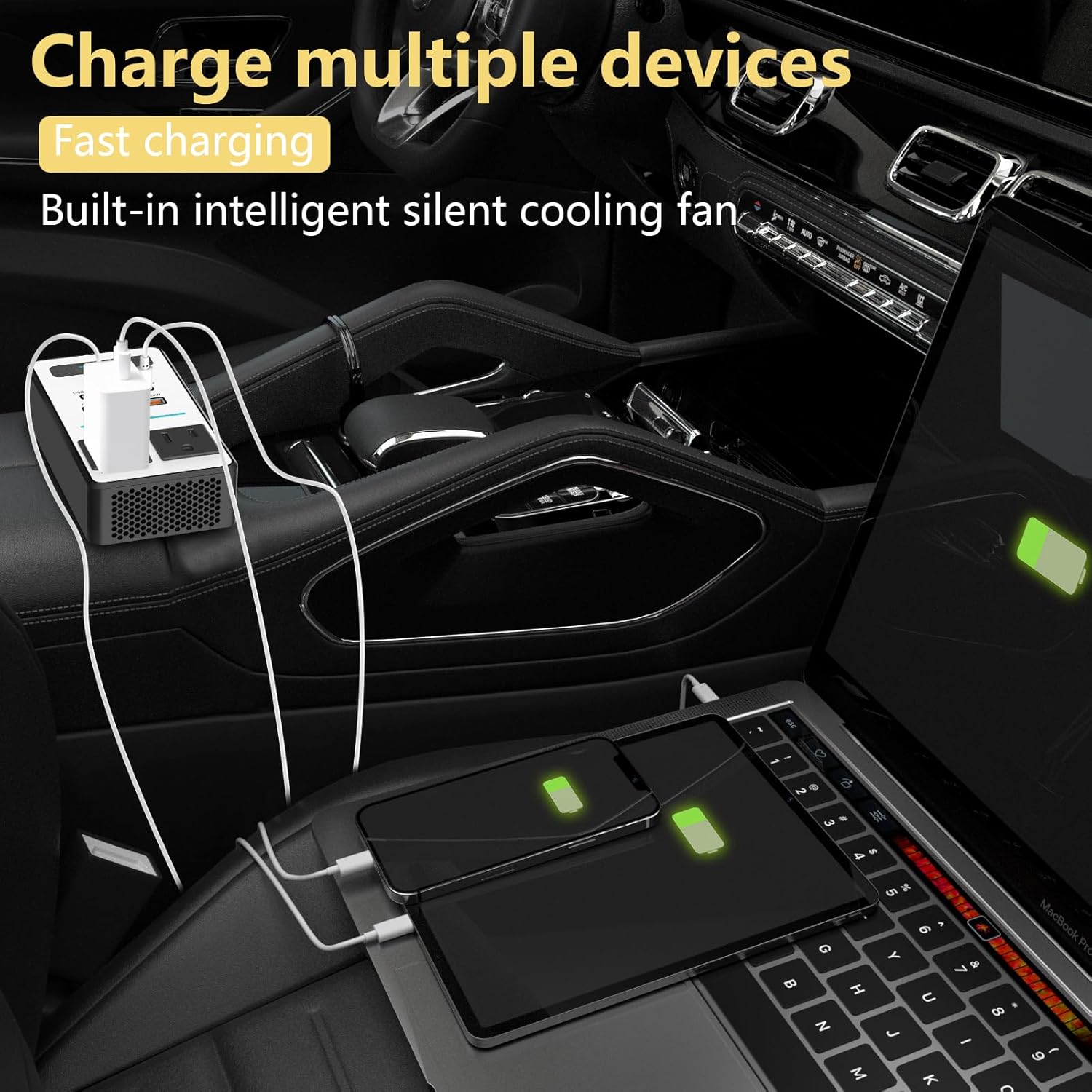 200W Auto Inwerter – DC 12V na 220V AC z USB-C i szybkim ładowaniem-200W-Trend Polska