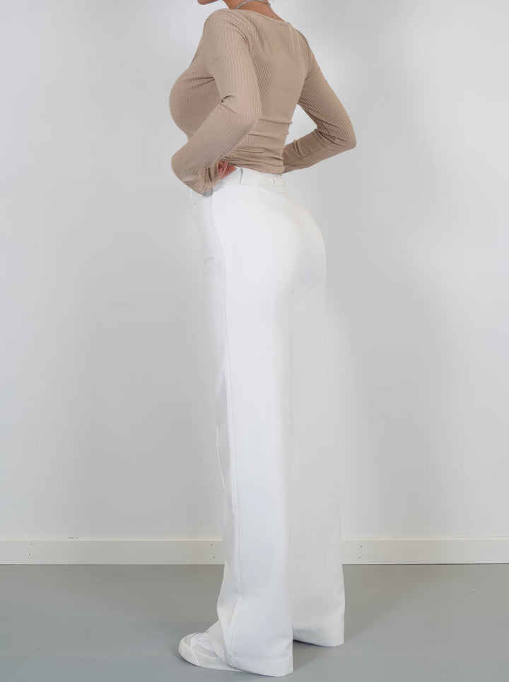 Stylowe Szerokie Spodnie Damskie – Aurelia