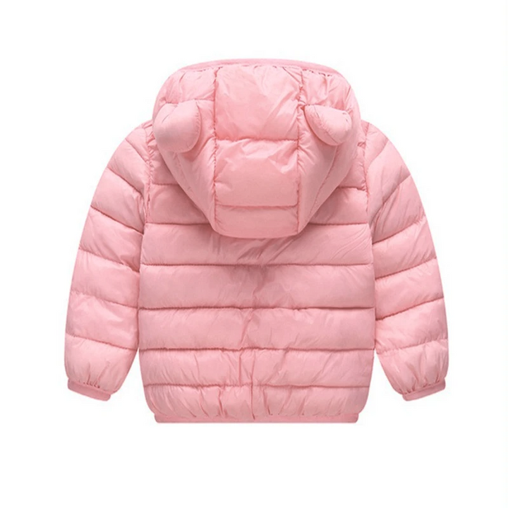 Dzieciaka kurtka przeciwdeszczowa wodoodporna w stylu puchowym z wzorem z kreskówki - Miro