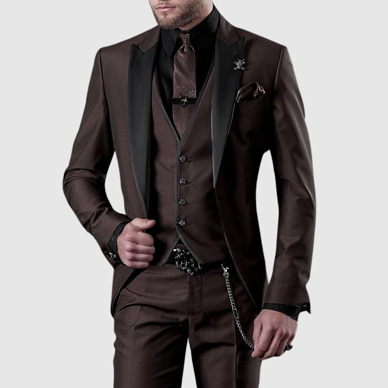 3-Piece Slim Fit Formal Suit - Seth