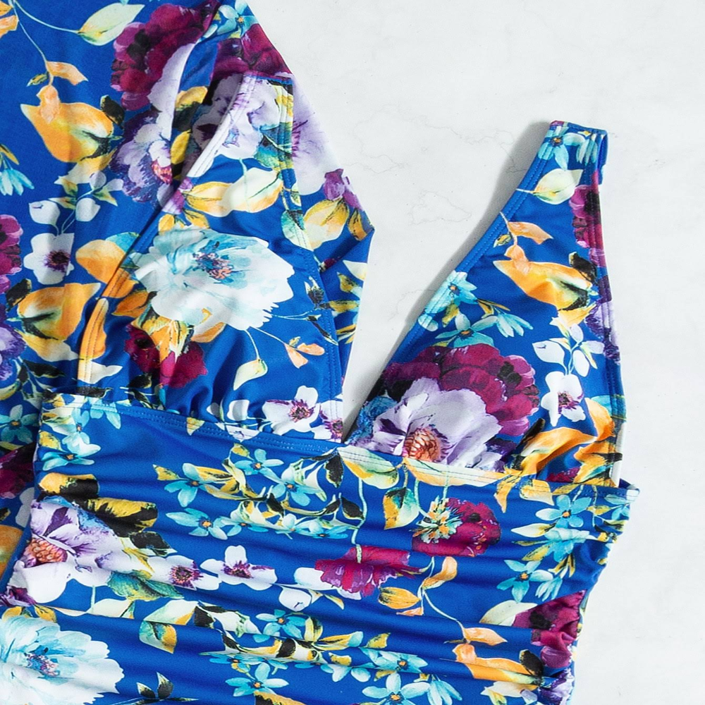 3-częściowy niebieski zestaw bikini z efektownym krojem - Marisse-S-Trend Polska