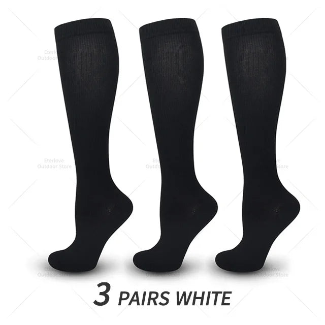 3 pary skarpet uciskowych do kolan - FitSupport-3 pary czarne-S-M (EU 35-38)-Trend Polska