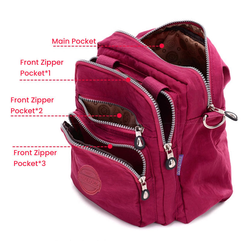 3-w-1 Wodoodporna Wielofunkcyjna Trendy Torba na Ramię - FlexiBag-Fioletowy-Trend Polska