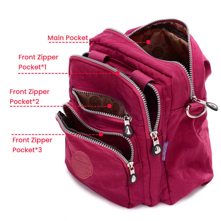 3-w-1 Wodoodporna Wielofunkcyjna Trendy Torba na Ramię - FlexiBag-Fioletowy-Trend Polska