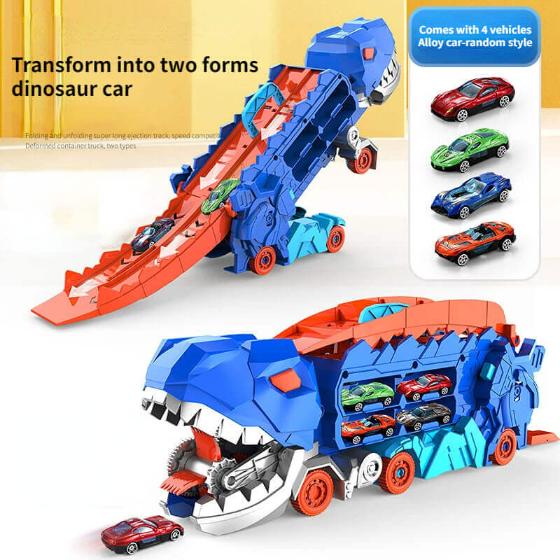 3-w-1 Wyścigowy Truck dla Dzieci - Transporter T-Rex-Z 4 samochodami-Trend Polska