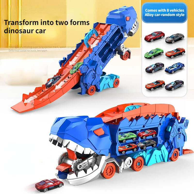 3-w-1 Wyścigowy Truck dla Dzieci - Transporter T-Rex-Z 4 samochodami-Trend Polska