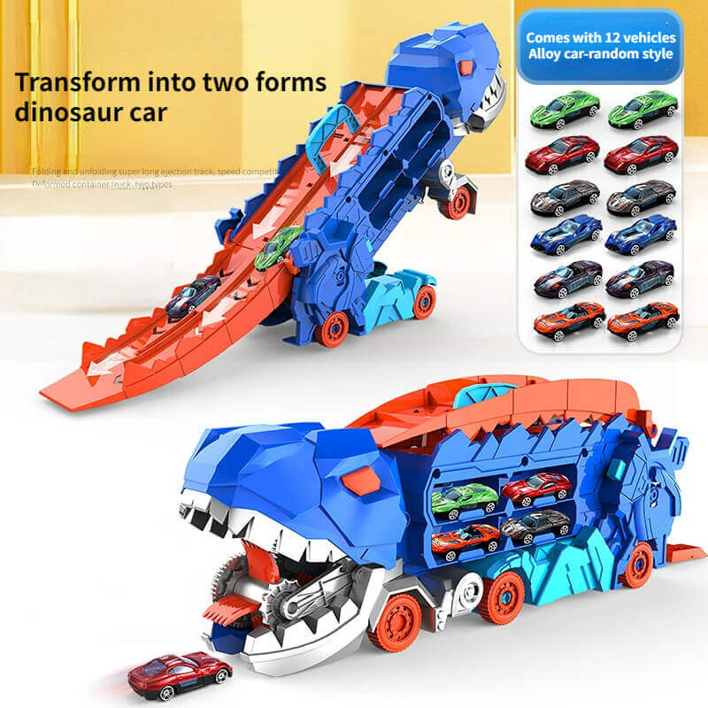 3-w-1 Wyścigowy Truck dla Dzieci - Transporter T-Rex-Z 4 samochodami-Trend Polska