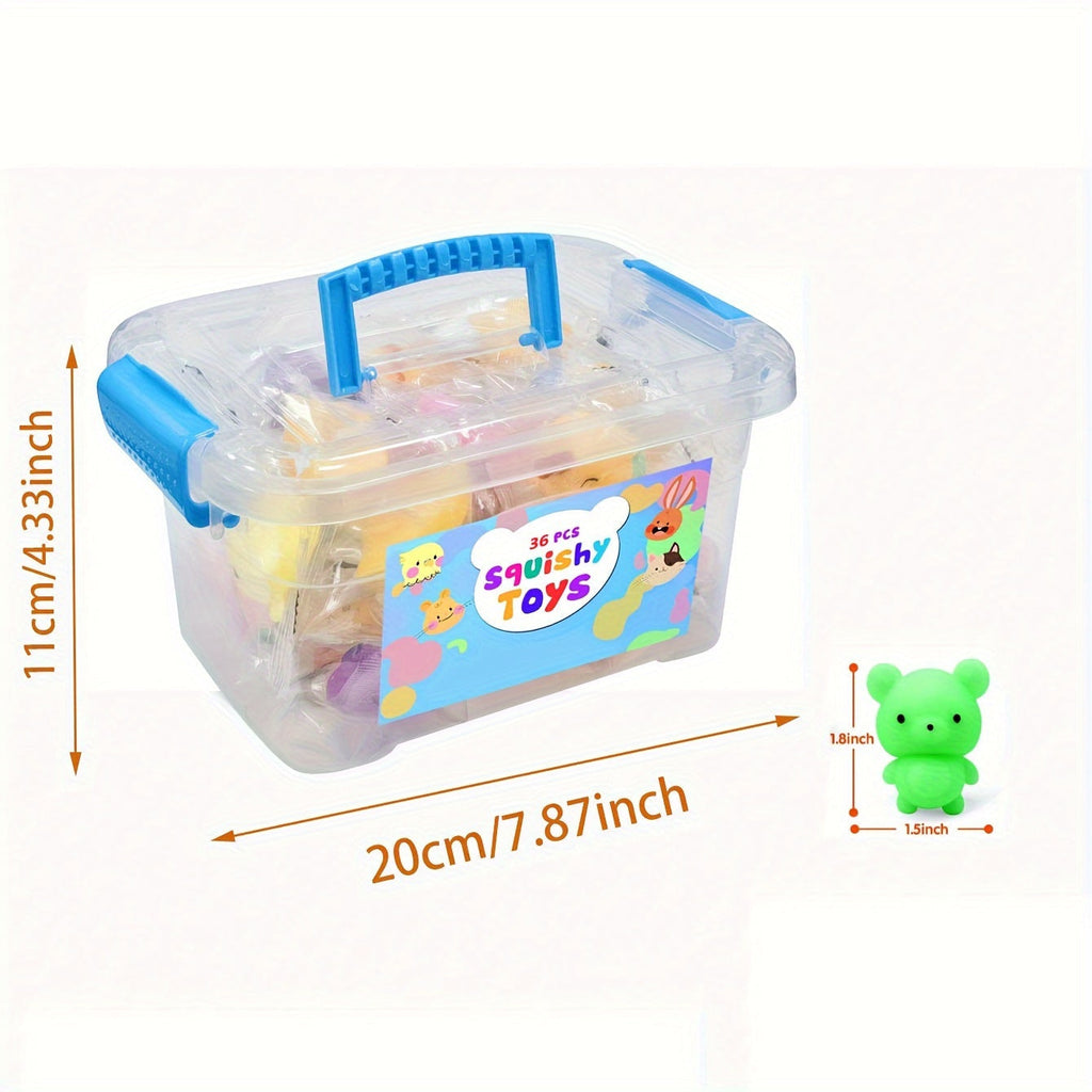 36 Uroczych Miękkich Zabawek Zwierząt - Kawaii Squeezies-Trend Polska