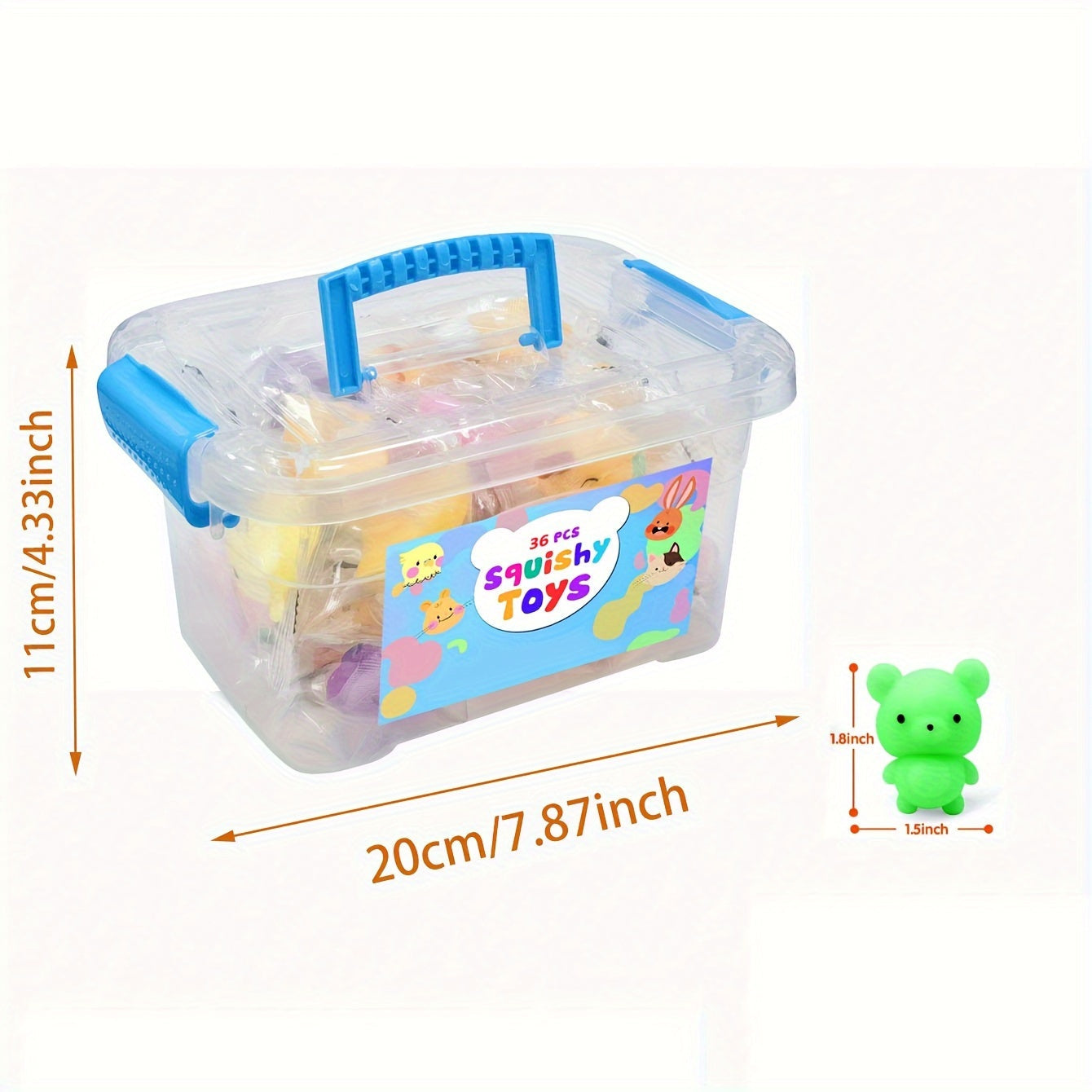 36 Uroczych Miękkich Zabawek Zwierząt - Kawaii Squeezies-Trend Polska