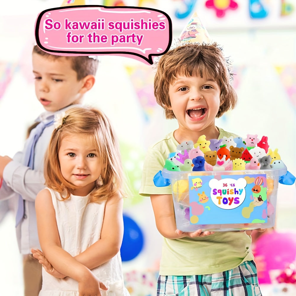 36 Uroczych Miękkich Zabawek Zwierząt - Kawaii Squeezies-Trend Polska