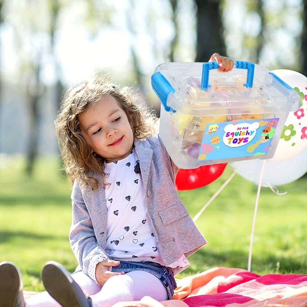 36 Uroczych Miękkich Zabawek Zwierząt - Kawaii Squeezies-Trend Polska