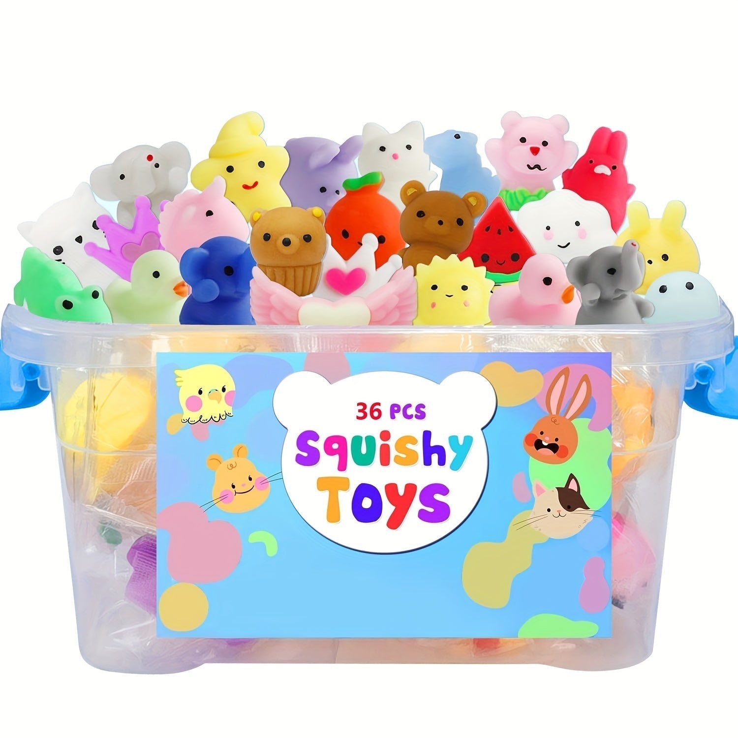 36 Uroczych Miękkich Zabawek Zwierząt - Kawaii Squeezies-Trend Polska