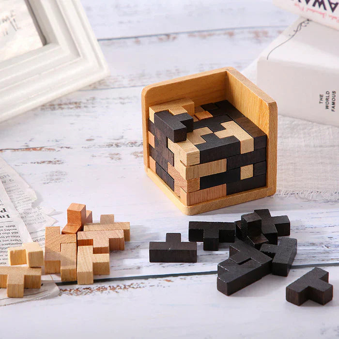 3D Drewniana Łamigłówka - PuzzleMaster-Trend Polska