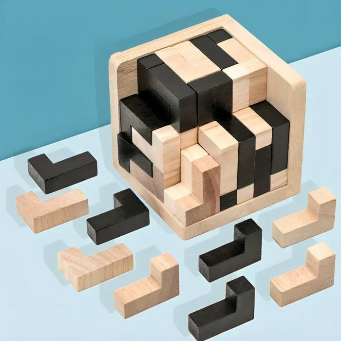 3D Drewniana Łamigłówka - PuzzleMaster-Trend Polska