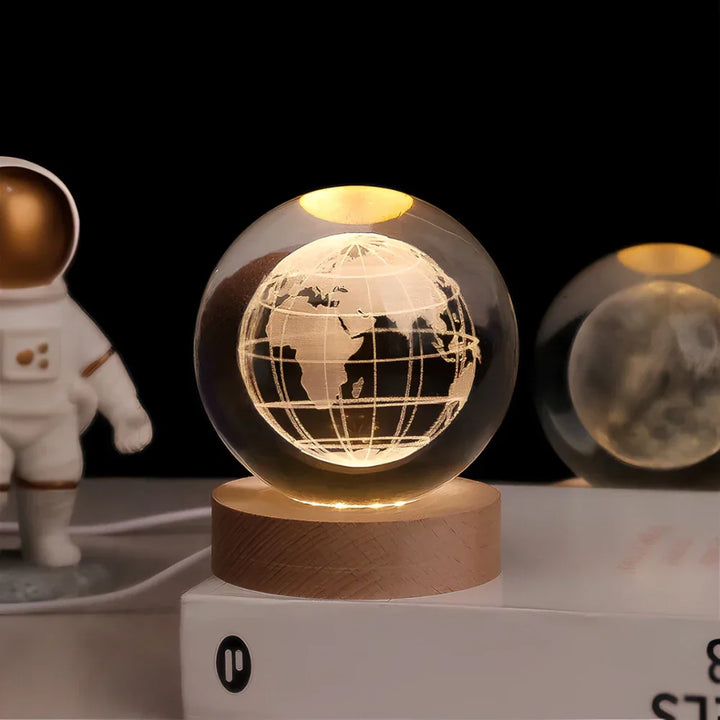 3D Grawerowana Kryształowa Kula - Celestia-Ziemia-Trend Polska