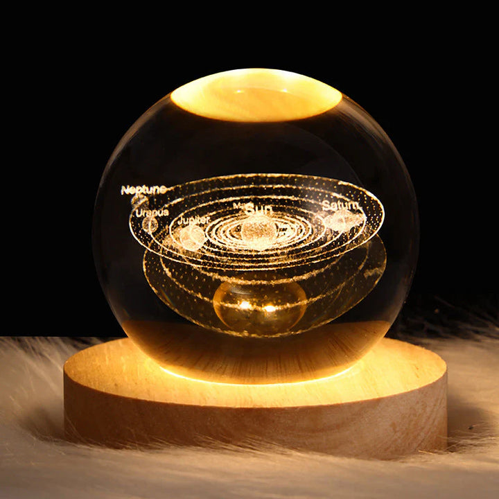 3D Kryształowe Oświetlenie Nastrojowe - GlowCryst-Zonnestelsel 6CM-Trend Polska