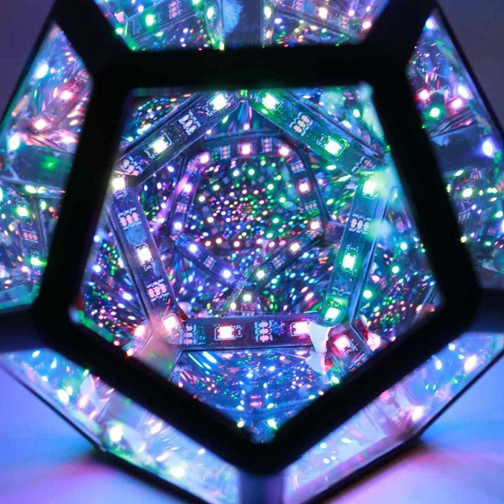 3D LED Kula Świetlna z Iluzją Głębi – LumaCore-12-ścian 20x20x20cm-Trend Polska