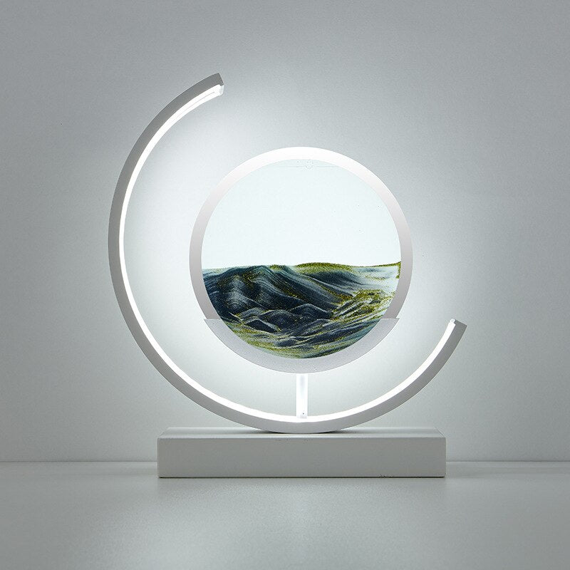 3D Muszla Stolikowa Lampa - Abyss-Czarny-Biały-Trend Polska