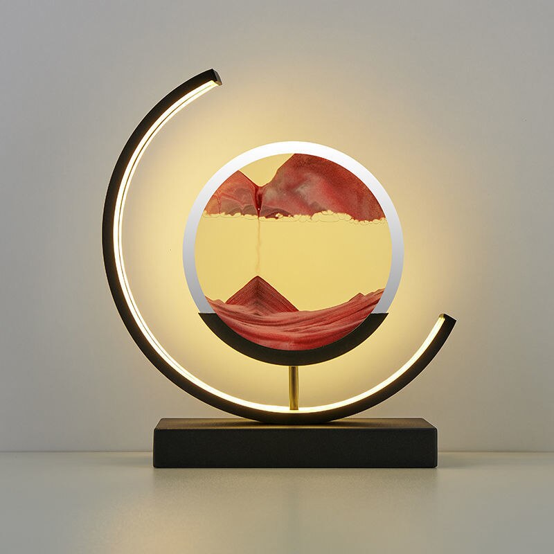 3D Muszla Stolikowa Lampa - Abyss-Czerwony-Czarny-Trend Polska